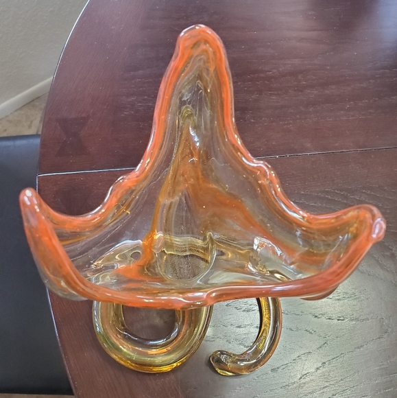 Sooner Hand Stretched Blown Glass Sculpture - Picture 2 of 5
